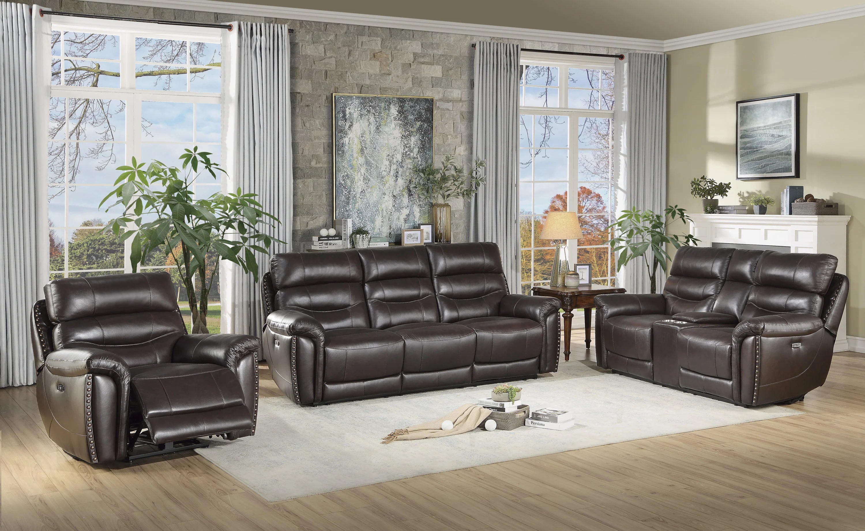 Best Reclining Sofa with Drop-Down Table | The Rosa Collection